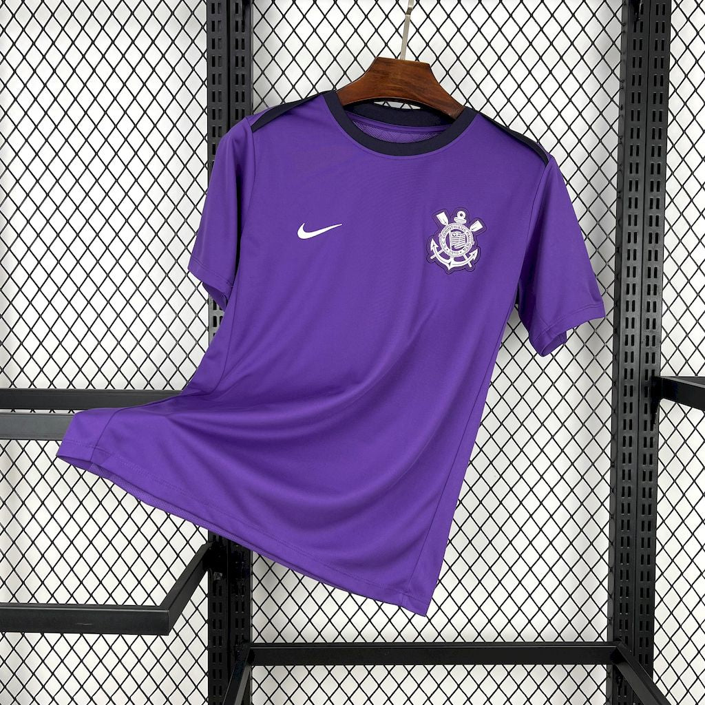 Camiseta Corinthians Pre-Partido Morado 2025/26 Versión Fan