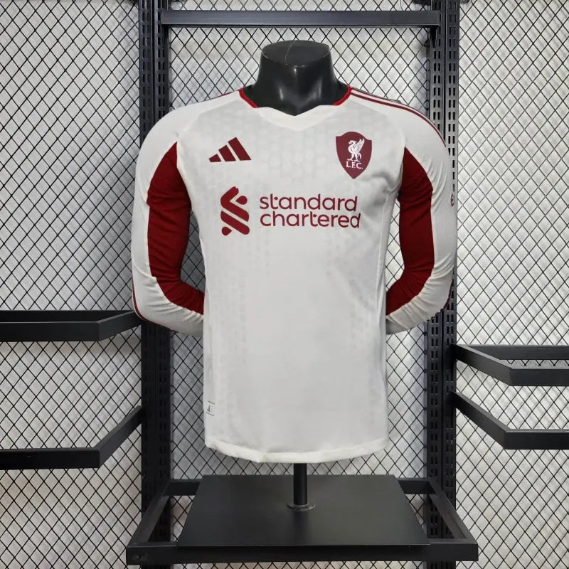 Camiseta Liverpool Visita Manga Larga 2025/26 Versión Jugador