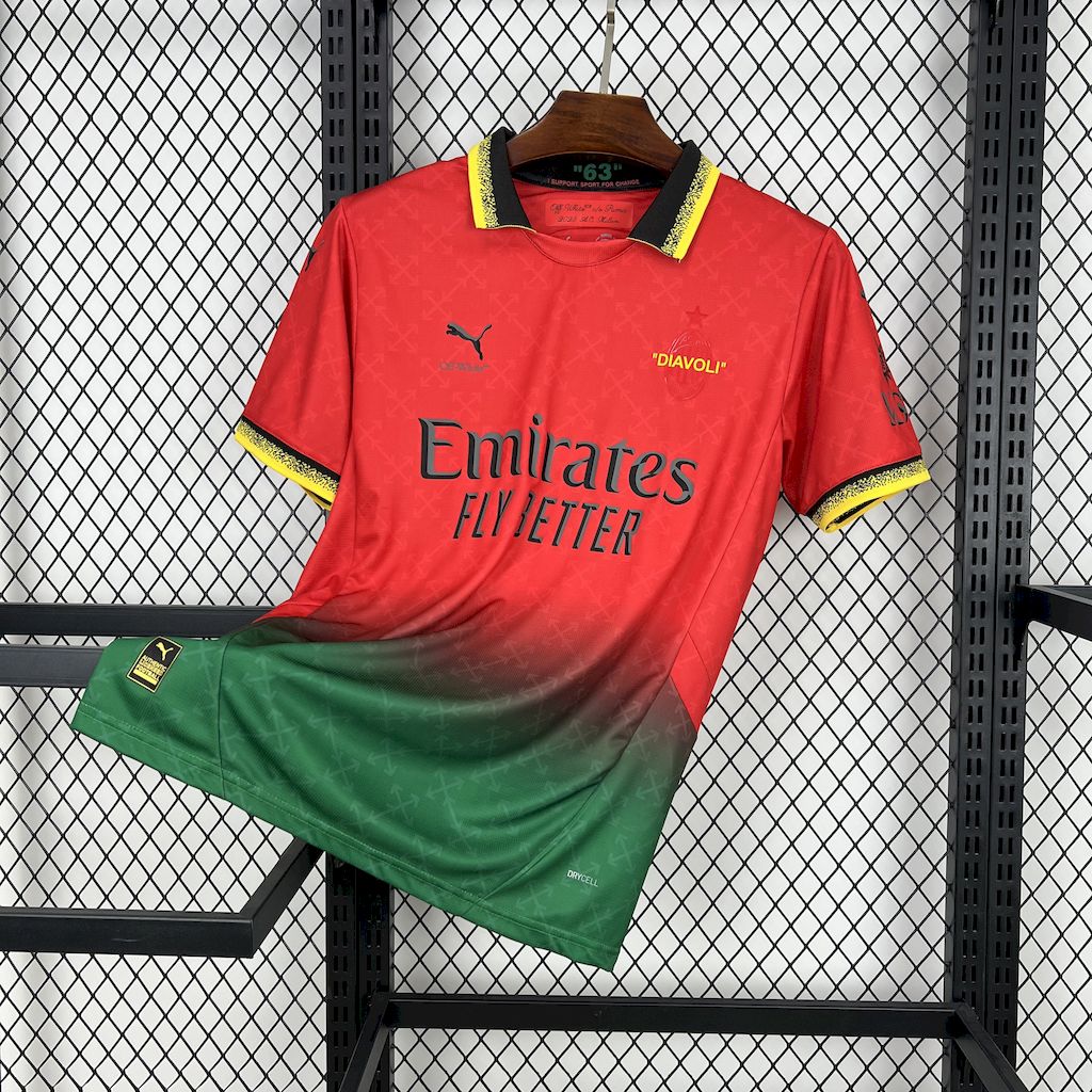 Camiseta AC Milan Edición Especial Roja 2025/26 Versión Fan