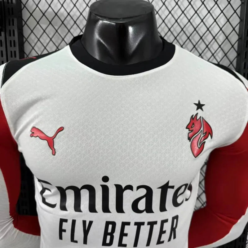 Camiseta AC Milan Visita Manga Larga 2025/26 Versión Jugador