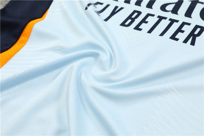 Buzo Completo Real Madrid Blanco Diseño Naranja