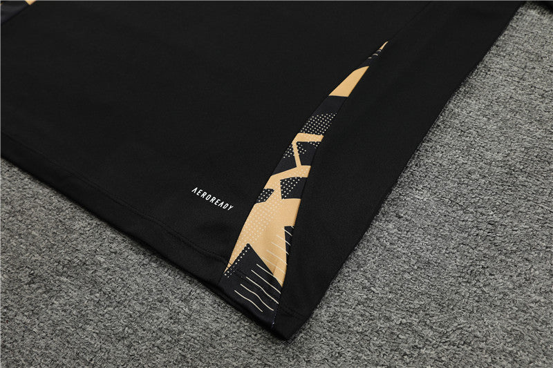 Buzo Completo Real Madrid Negro Dorado