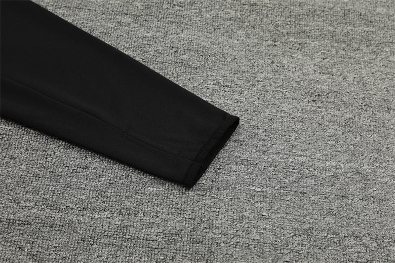 Buzo Completo Real Madrid Negro Diseño Dorado