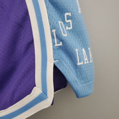 Camiseta Los Ángeles Lakers City Edition Shorts Morados