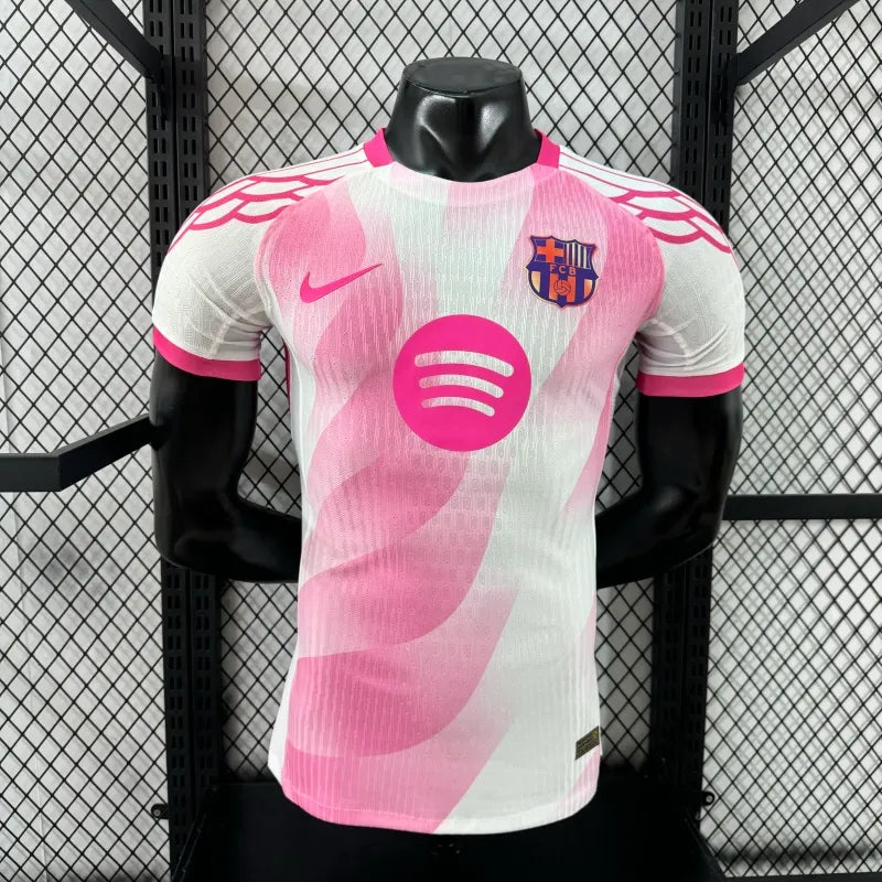 Camiseta FC Barcelona Edición Especial Blanca y Rosada 2025/26 Versión Jugador