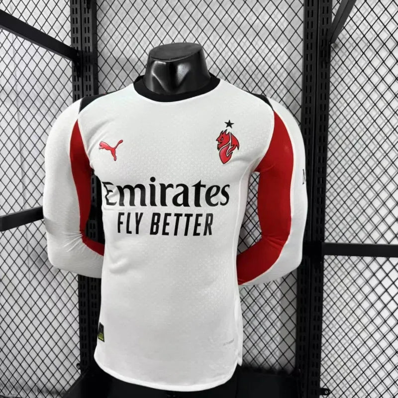 Camiseta AC Milan Visita Manga Larga 2025/26 Versión Jugador