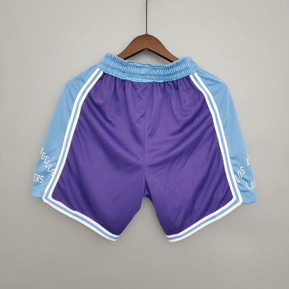 Camiseta Los Ángeles Lakers City Edition Shorts Morados