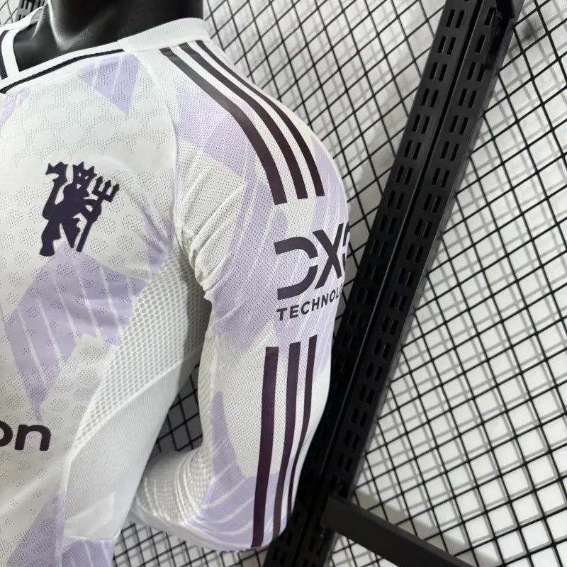 Camiseta Manchester United Visita Manga Larga 2025/26 Versión Jugador