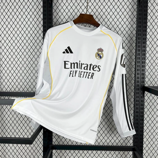 Camiseta Real Madrid Local Manga larga 2025/26 | Versión Fan