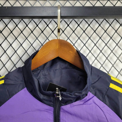 Cortavientos Real Madrid Morado, Amarillo y Azun Marino