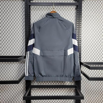 Cortavientos Real Madrid Adidas Originals Gris Retro