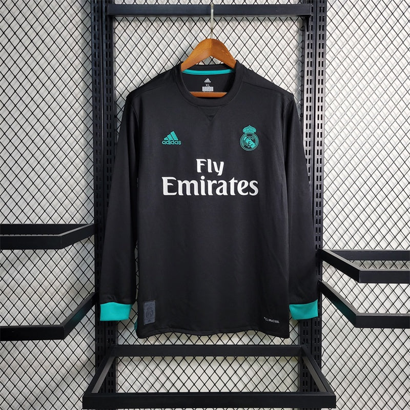 Camiseta Real Madrid Visita Manga Larga Retro 2017/18