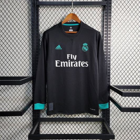 Camiseta Real Madrid Visita Manga Larga Retro 2017/18